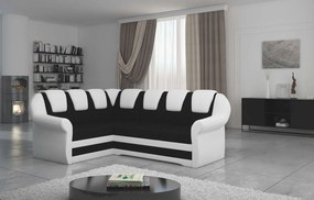 Γωνιακός καναπές King II-Αριστερή-Leuko-Mauro - 243.00Χ190.00Χ105.00cm