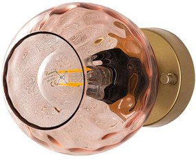 Φωτιστικό Τοίχου - Απλίκα Benek 521SHN3697 15x18x15cm 1xE27 40W Pink-Gold Opviq