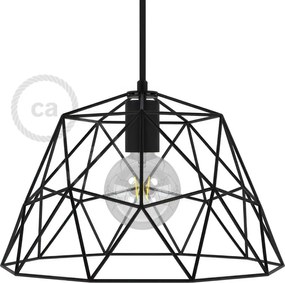 Dome XL Μεταλλικό Κλουβί με ντουί Ε27 Μαύρο