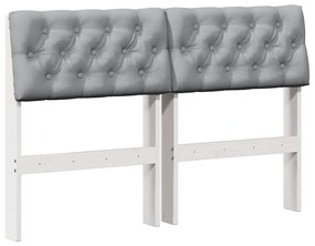 vidaXL Ταπετσαρισμένο κεφαλάρι Ανοιχτό γκρι 120 cm