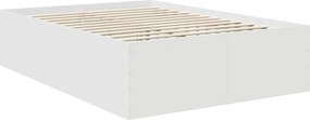 vidaXL Σκελετός Κρεβατιού Λευκό 140 x 200 cm Επεξεργασμένο Ξύλο