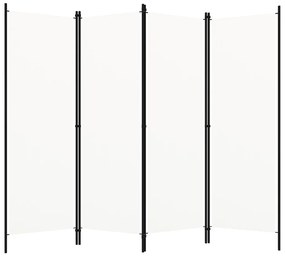 vidaXL Διαχωριστικό Δωματίου με 4 Πάνελ Λευκό 200 x 180 εκ.