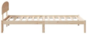 vidaXL Σκελετός Κρεβατιού Καφέ 80 x 200 cm Μασίφ ξύλο πεύκου
