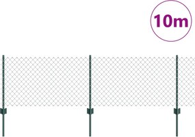 vidaXL Συρματόπλεγμα Περίφραξης με Πάσσαλο 10 x 0,6 m