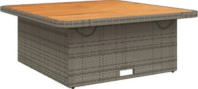 vidaXL Σετ Τραπεζαρίας Κήπου 2 τεμ. Γκρι Συνθ. Ρατάν με Μαξιλάρια