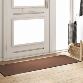vidaXL Χαλάκι Εξώπορτας Καφέ και Μαύρο 60 x 180 cm 100% Πολυαμίδιο