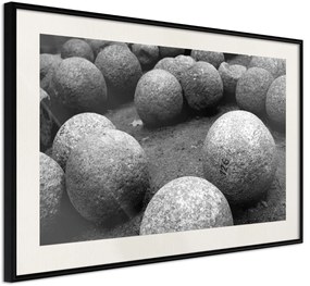 Αφίσα - Stone Spheres - 60x40 - Μαύρο - Με πασπαρτού