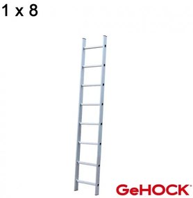 Μονή Σκάλα Αλουμινίου 1 x 8 Σκαλοπάτια 605008 GeHOCK 605008
