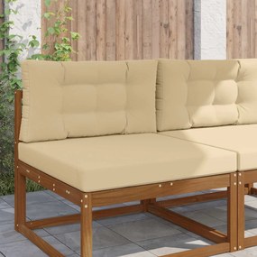 vidaXL Μαξιλάρι Καναπέ Εξωτερικού Χώρου 2 pcs Μπεζ Πολυεστέρας