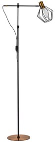 Φωτιστικό Δαπέδου Adept 77-8348 49x25x165cm 1xE27 60W Black-Gold Homelighting Metal