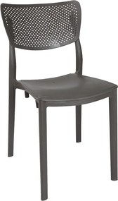 Τραπεζαρία Icon-Ignite pakoworld σετ 3τεμ PP σε ανθρακί απόχρωση