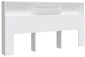 vidaXL Κεφαλάρι Με Αποθηκευτικό Χώρο Λευκό 200 x 19 x 103,5 εκ.