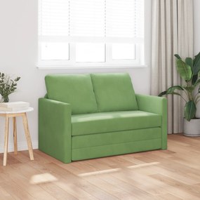 vidaXL Διθέσιος Καναπές Ανοιχτό Πράσινο Ύφασμα, Ξύλο Διθέσιος Ορθογώνιος