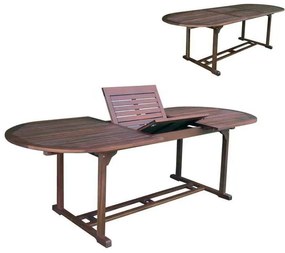 Τραπέζι 180+60x90cm GARDEN Oval Επεκτ.Acacia
