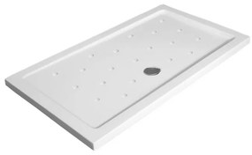 Karag Porcelain Flat Ορθογώνια Πορσελάνινη Ντουζιέρα 80x120x6,5cm Λευκή