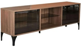 Έπιπλο Τηλεόρασης Με Φως Led Olympos 552NOS2250 160x35x55cm Walnut