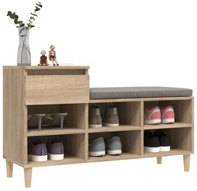vidaXL Παπουτσοθήκη Sonoma Δρυς 102x36x60 εκ. από Επεξεργασμένο Ξύλο