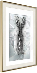 Αφίσα - Crystal Deer - 30x45 - Χρυσό - Με πασπαρτού