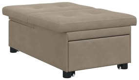 vidaXL Κρεβάτι καναπές με μαξιλάρι Taupe 67 x 194 x 82 εκ Κόντρα πλακέ