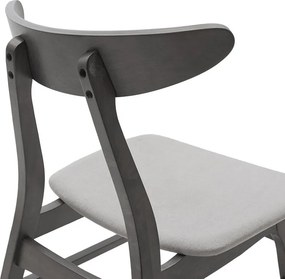 Tραπεζαρία Benson - Orlean pakoworld σετ 7τμχ rustic grey - ύφασμα γκρι 150x90x75εκ