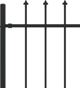 vidaXL Φράχτης με Σπίθες Asten Μαύρο 200 x 200 cm