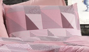 DIMcol ΜΑΞΙΛΑΡΟΘΗΚΗ ΕΜΠΡΙΜΕ ΕΝΗΛ Flannel Cotton 100% 50Χ70 Geometrical 331 Pink-Salmon 1935853141633168