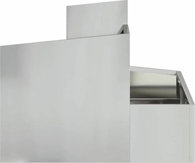 vidaXL Γλάστρα Κήπου Ασημί 60 x 60 x 50 εκ Επικαλυμμένος Χάλυβας