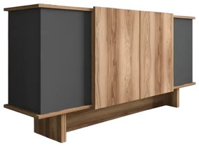Μπουφές Aramos pakoworld σε ανθρακί - oak απόχρωση 180x45x80εκ