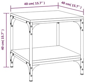 Βοηθητικό Τραπέζι Sonoma Δρυς 40x40x40 εκ. Επεξεργασμένο Ξύλο - Καφέ