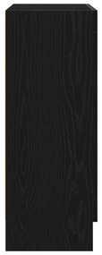 vidaXL Βιβλιοθήκη Μαύρη Δρυς 82,5x30,5x80 εκ σε Επεξεργασμένο Ξύλο