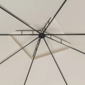 vidaXL Κιόσκι Κρεμ 3 x 3 x 2,7 μ. 160 γρ./μ²