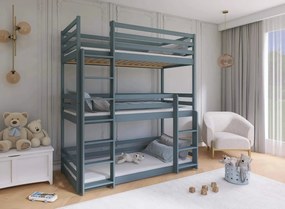TED 90x200 grey bunk bed Lano Furniture