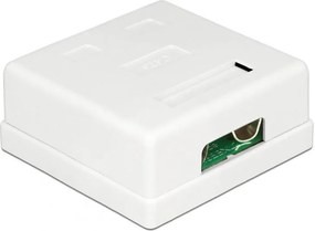 POWERTECH επιτοίχια πρίζα δικτύου CAB-N130, 2 θυρών, Cat.6 UTP, λευκή