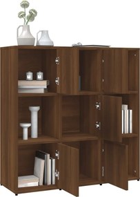 vidaXL Βιβλιοθήκη Καφέ Δρυς 90x30x90 εκ. από Επεξεργασμένο Ξύλο