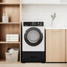 vidaXL Βάση Πλυντηρίου Ρούχων Μαύρο 64 x 55 x 32,5 εκ Ατσάλι