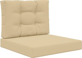 vidaXL Μαξιλάρι Καναπέ Εξωτερικού Χώρου 2 pcs Μπεζ Πολυεστέρας