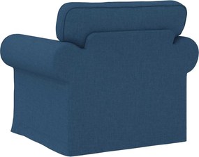 vidaXL Καναπές 60cm Μπλε Μέταλλο