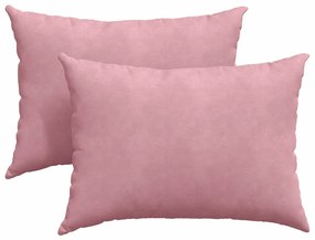 vidaXL Μαξιλάρι Καναπέ 2 pcs Ροζ 70 x 50 cm Υφασμάτινο Κορντουρά