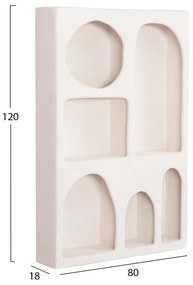 ΡΑΦΙΕΡΑ-ΚΟΜΜΟ ΣΕΙΡΑ SANTORINI HM18059 MDF ΣΕ ΥΠΟΛΕΥΚΟ 80x18x120Υεκ.