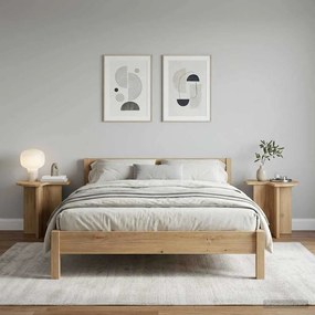 vidaXL Τραπεζάκι Πλευράς 2 τμχ. Artisan Δρυς Ø 39 x 38 εκ