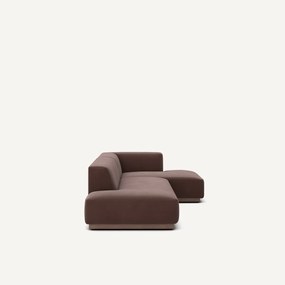 Καναπές γωνιακός δεξιός XL από λινό βελούδο, JACOPO