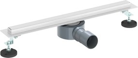 vidaXL 360° Νεροχύτης ντους με λεπτό μοντέλο Ασημί 50 cm
