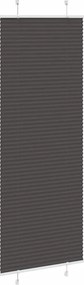 vidaXL Πλισέ περσίδα Μαύρο 80x200 cm Πλάτος υφάσματος 79,4 cm