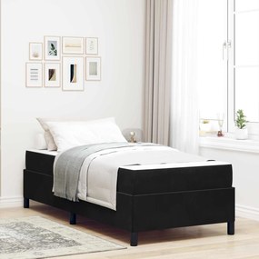 vidaXL Σκελετός Κρεβατιού με στρώμα Μαύρο 80 x 200 cm ύφασμα