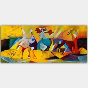 Πίνακας Καμβάς 451ERN1641 120x50cm Multi Wallity Οριζόντιοι Ξύλο, Καμβάς