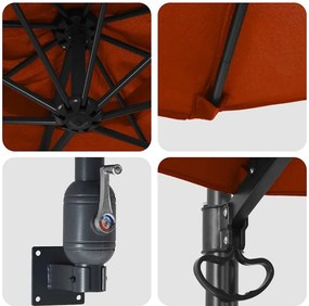 vidaXL Ομπρέλα Κήπου Τερακότα 248 x 248 x 148 εκ.