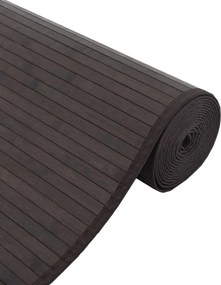 vidaXL Χαλί Ορθογώνιο Σκούρο Καφέ 100 x 1000 εκ. Μπαμπού