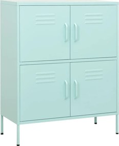 vidaXL Ντουλάπι Αποθήκευσης Χρώμα Μέντα 80 x 35 x 101,5 εκ. από Ατσάλι