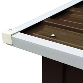 vidaXL Υπόστεγο Αποθήκευσης Ξύλων Καφέ 172x91x154 εκ. Γαλβ. Ατσάλι