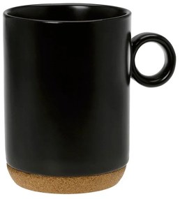 Κούπα 2035 10.035.25 300ml Black-Natural Cryspo Trio Porcelain,Cork